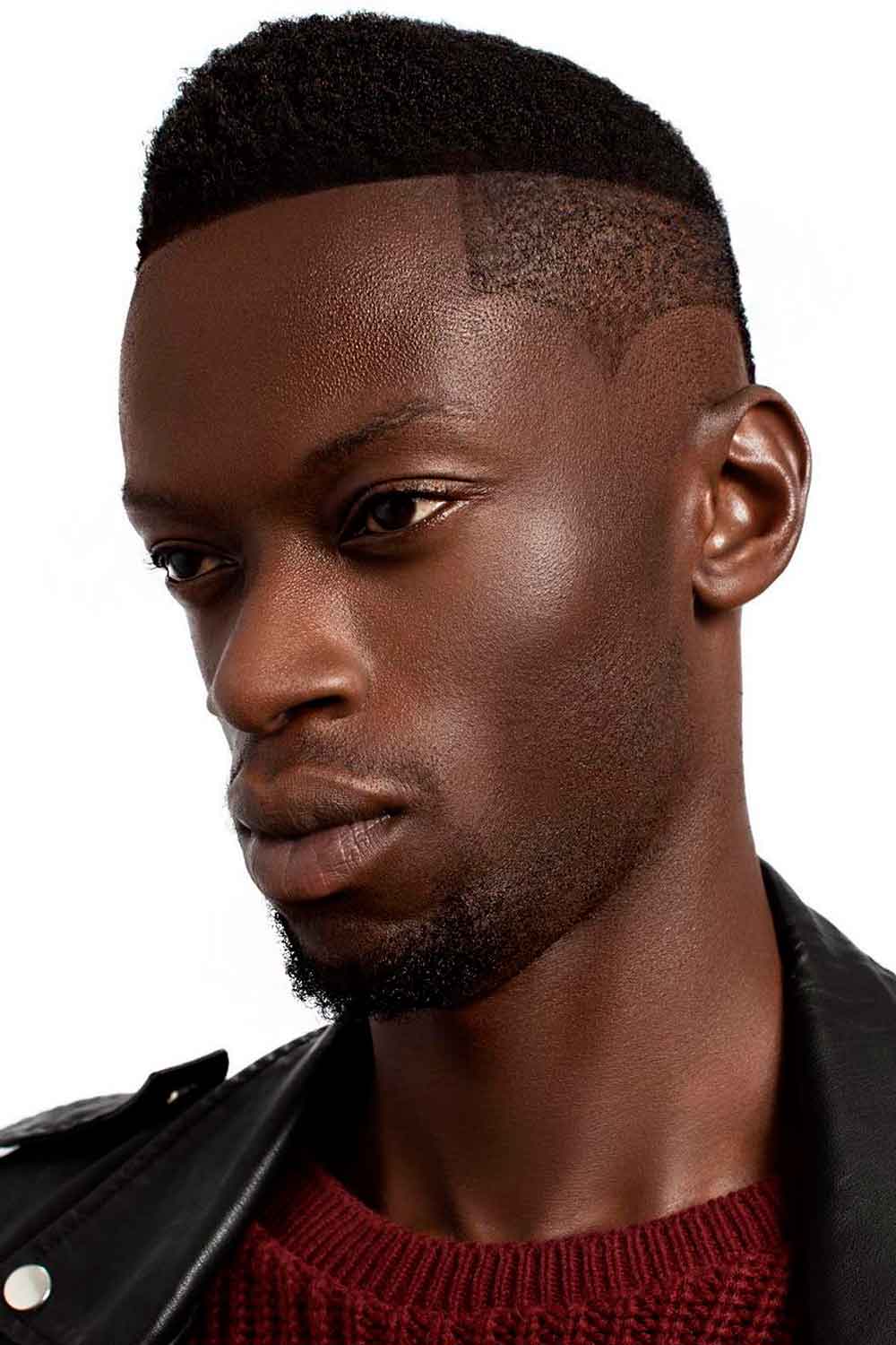 Skin fade dengan atasan bertekstur